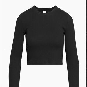 Aritzia TNA homestretch black ribbed long sleeve